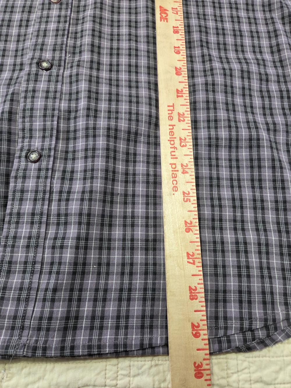 Knights Sportswear Men's L Long Sleeve Button Down Shirt Purple Plaid Casual - Picture 8 of 11